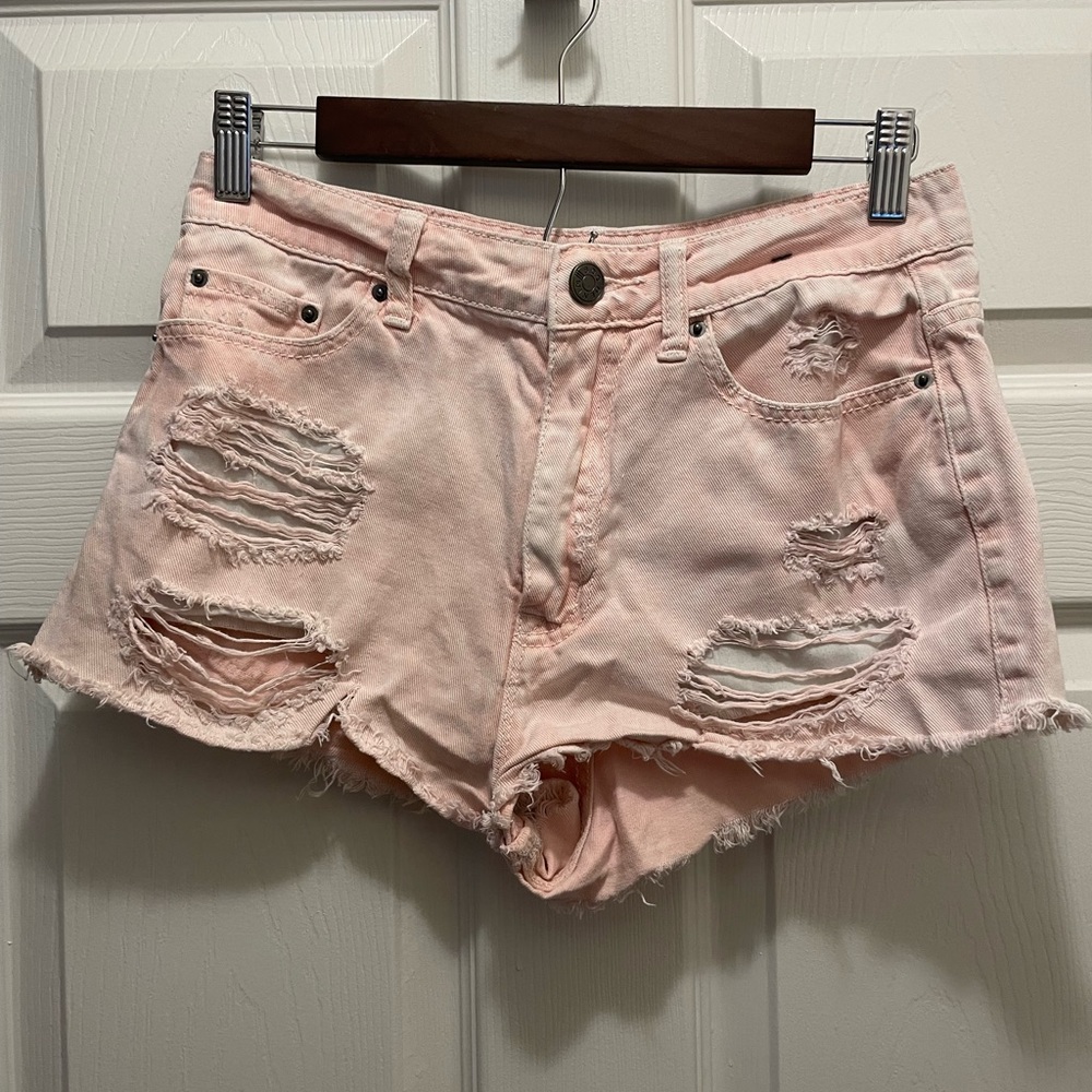 Urban outfitters pink denim shorts